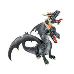 Bullyland Black and Silver 2 Headed Dragon