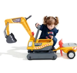 Falk 360 Digger Excavator with opening seat, trailer with sieves and sand tools Age 3+ 140A