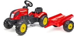 Falk Age 2 - 5, Country Farmer Red Tractor with Trailer (F2058L)