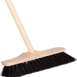 Goki Broom with Black Bristles
