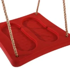 KBT Blowmoulded Foot Swing with Polyprop Ropes Red