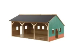 Kids Globe 1:16 Wooden Farm Shed for 3 Tractors