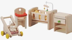 Plan Toys Children's Wooden Nursery for Dolls House
