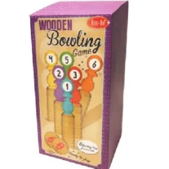 Retro Wooden Bowling Set