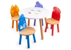 Tidlo Dinosaur Round Wooden Table