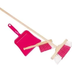 Toys Pure Dustpan, Brush and Broom Set PINK