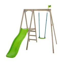 TP Forest Multiplay Single Wooden Swing & Slide Set